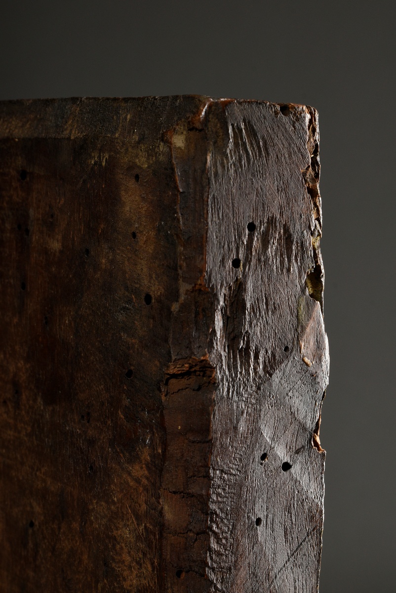 Greek icon "Six Saints", early 19th century, egg tempera/chalk ground on wood, 43x28cm, traces of a - Image 8 of 9