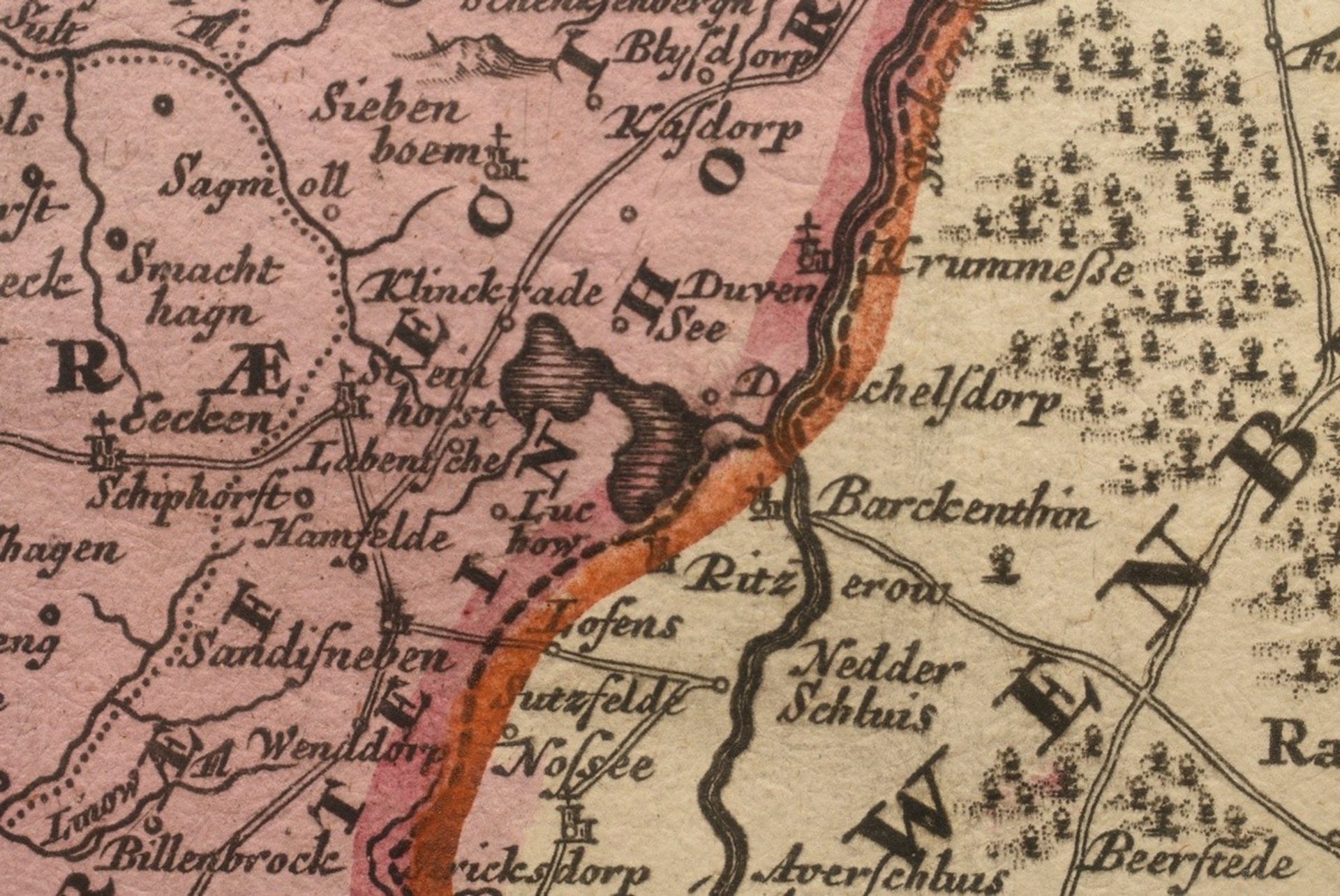 Homann, Johann Baptist (1664-1724) ‘Tabula generalis Holsatiae complectens...’ (Map of Holstein and - Image 4 of 5