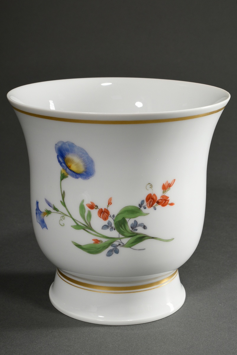 7 Various pieces Meissen "German Flower", 20th c., consisting of: Ornamental plate (Ø 22cm, 2 grind - Image 5 of 11