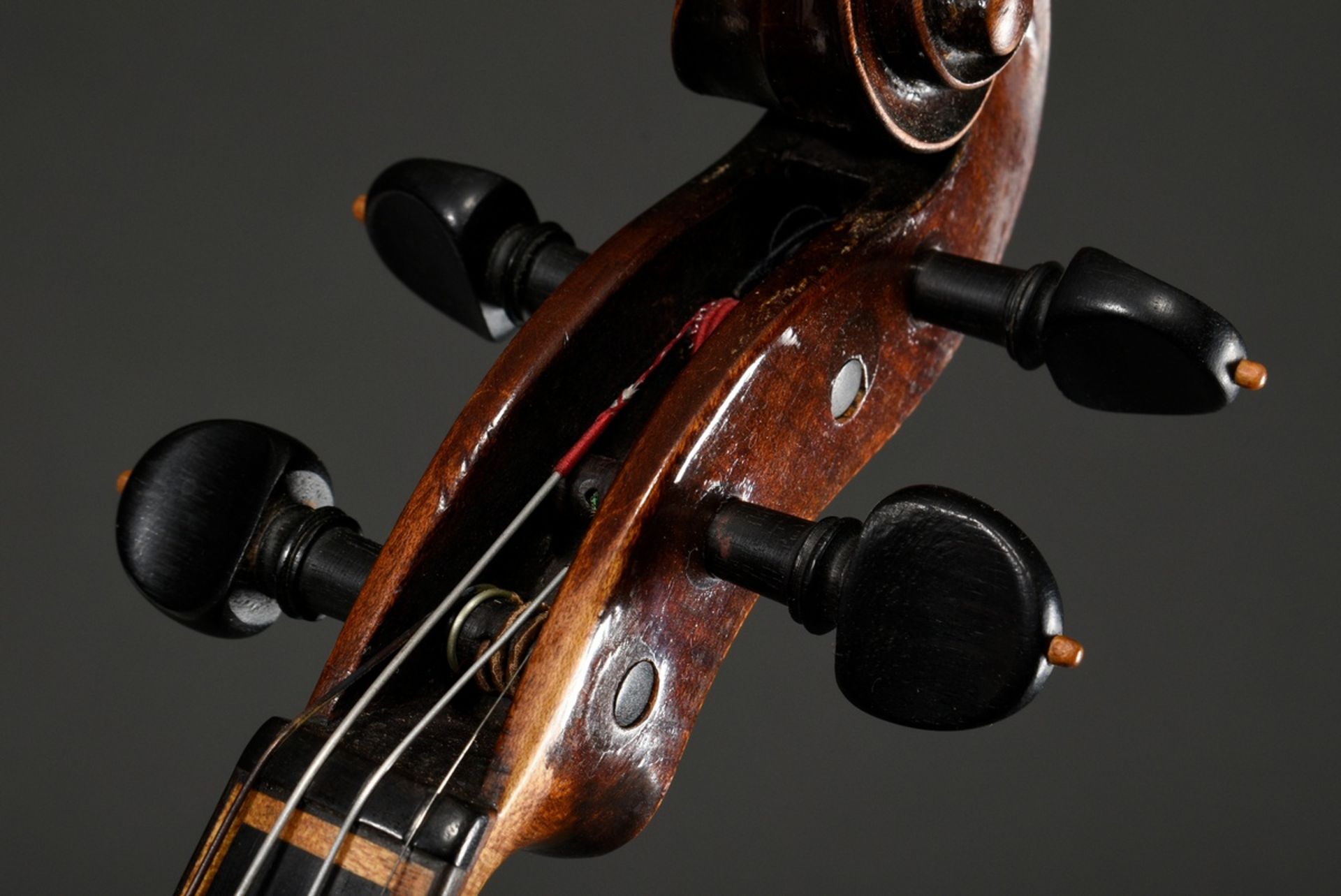 Deutsche Meister Geige, Sachsen 1.Hälfte 19.Jh., Zettel innen “Christian Gottlob Schädlich Violinen - Bild 14 aus 26