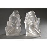 2 Lalique figures from the ‘Quatre Saisons’ seasons series from 1939: ‘Printemps’ and ‘Été’ (spring