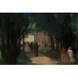 Dietz, Edzard (1893-1963) "Der Ball im Park" 1948, Pastell, u.l. sign./dat., 40,5x58cm (m.R. 59x77c