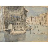 Körner, H. (?) ‘Venedig - Canal Grande’ 1958, watercolour/felt-tip pen, sign./dat. lower left, 50.5