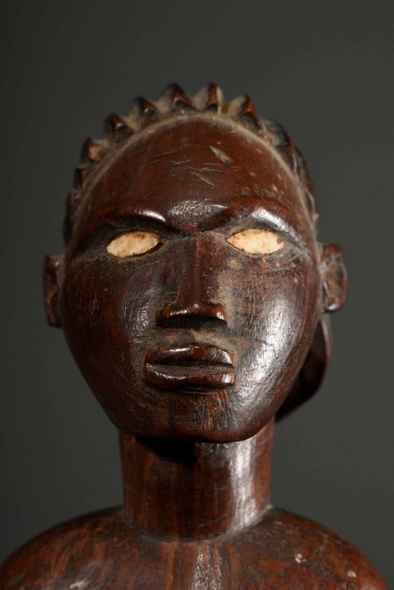 Figure of Bembe in Kingwe style (acc. Rahoul Lehuard), Central Africa/ Congo (DRC), wood with paint - Image 7 of 10