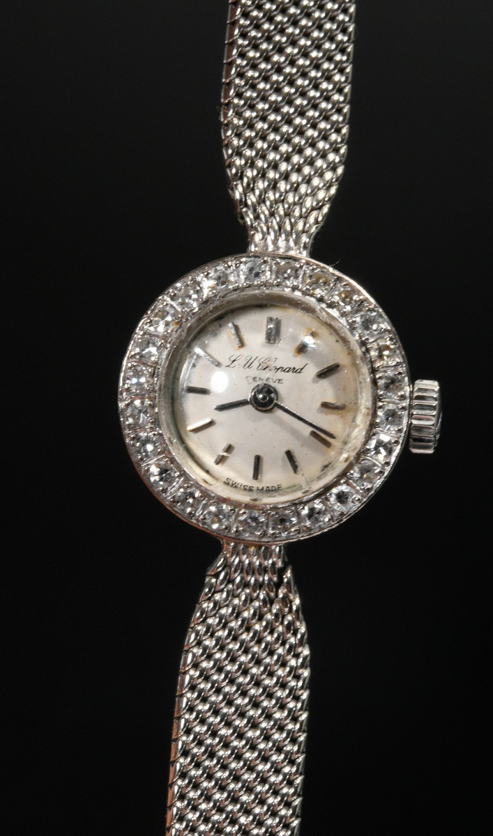 White gold 750 wristwatch with octagonal diamond bezel (total approx. 0.26ct/IF/TW), 22.6g, l. 17cm - Image 3 of 3