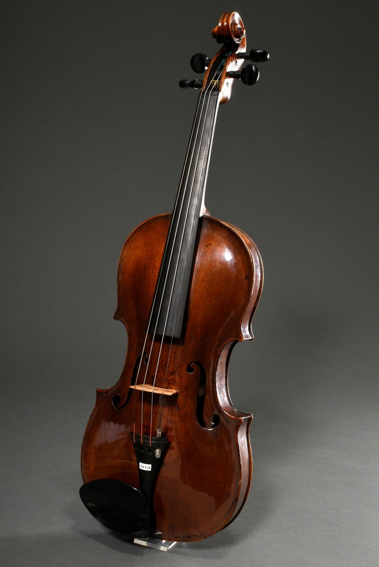 Deutsche Meister Geige, Sachsen Ende 18. Jh., wohl Pfretzschner oder Umkreis, ohne Zettel, einteili - Bild 3 aus 17