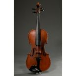 Deutsche Geige, wohl Sachsen um 1900, Zettel innen “Antonius Stradivarius Cremonensis, Faciebat Ann