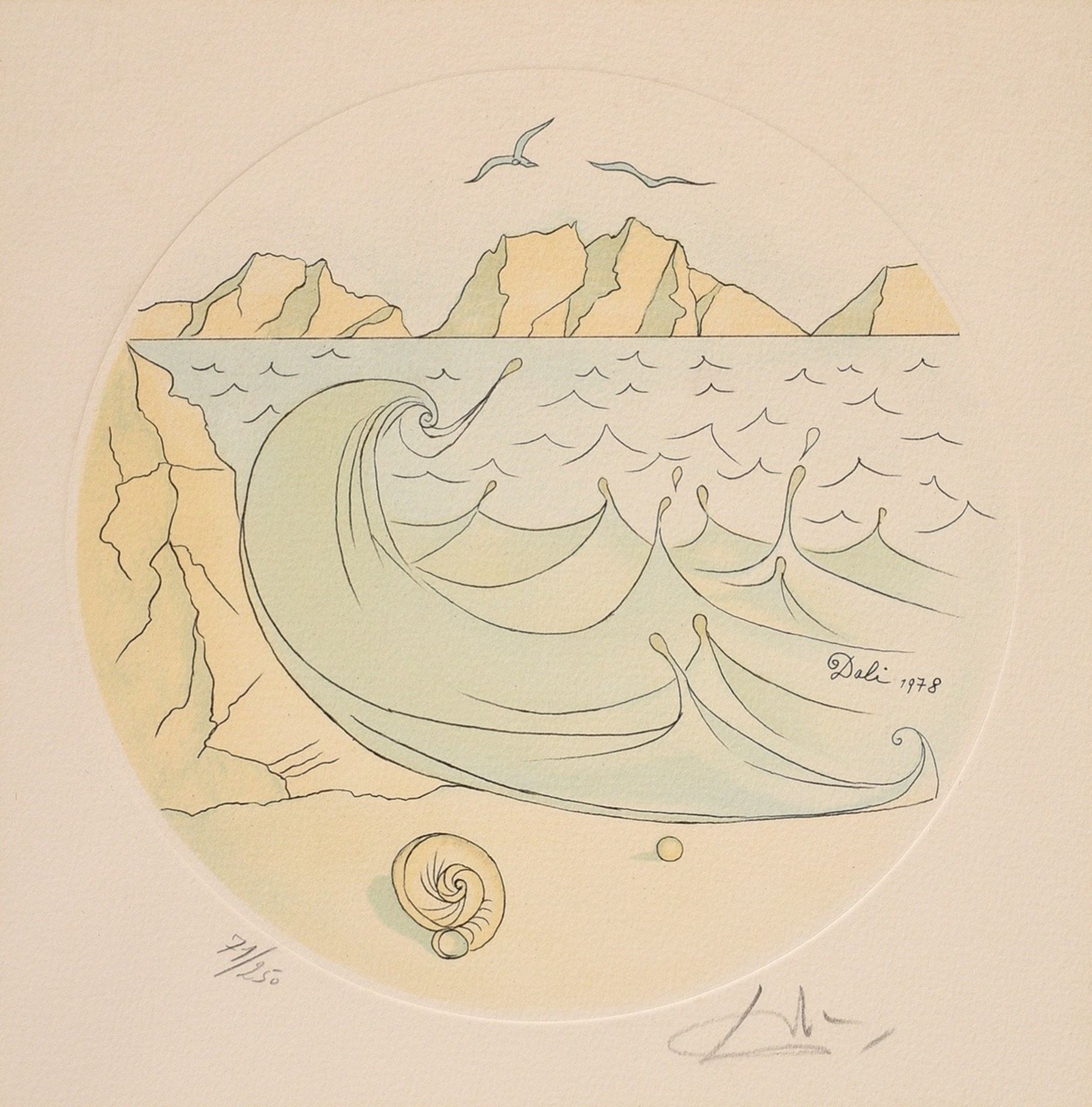 Dali, Salvador (1904-1989) ‘Aquarius’ 1978, colour etching, 71/250, sign./num. below, sign./dat. in