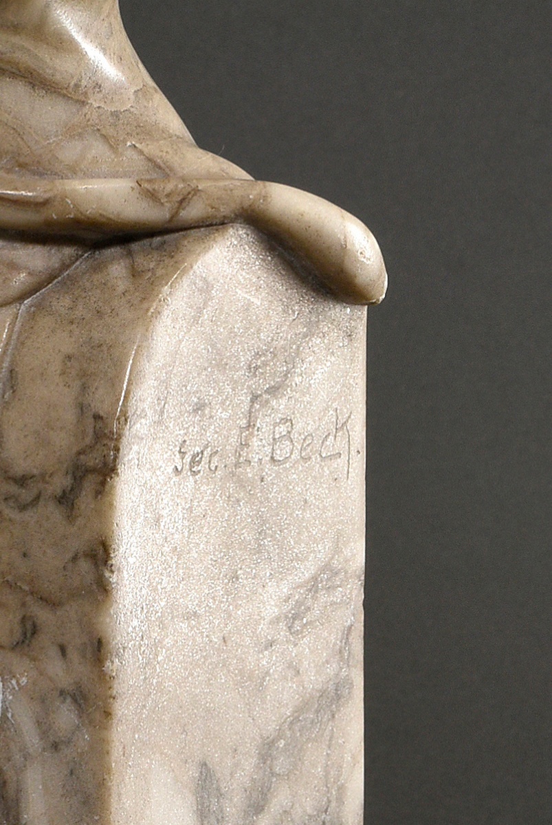 Beck, Ernst (1879-1941) "Mephisto" c. 1920, various types of marble, sign. "E. Beck", h. 34,5cm, va - Image 8 of 8