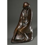 Barlach, Ernst (1870-1938) "Der Flötenbläser“ 1936, Bronze patiniert, 119/980, u. sign/num., posthu