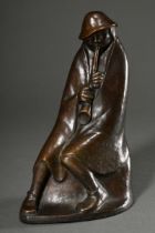 Barlach, Ernst (1870-1938) "Der Flötenbläser“ 1936, Bronze patiniert, 119/980, u. sign/num., posthu