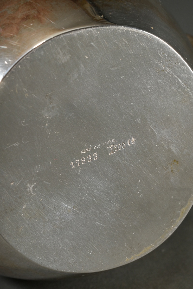 Silver sugar bowl with ear handles and rich ornamental engraved decoration, Koch & Bergfeld, model  - Image 4 of 5
