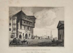 KONSTANZ "Conciliumgebäude in Constanz", Stahlstich. Gezeichnet von J. Lange. Gestochen von L Rohbo