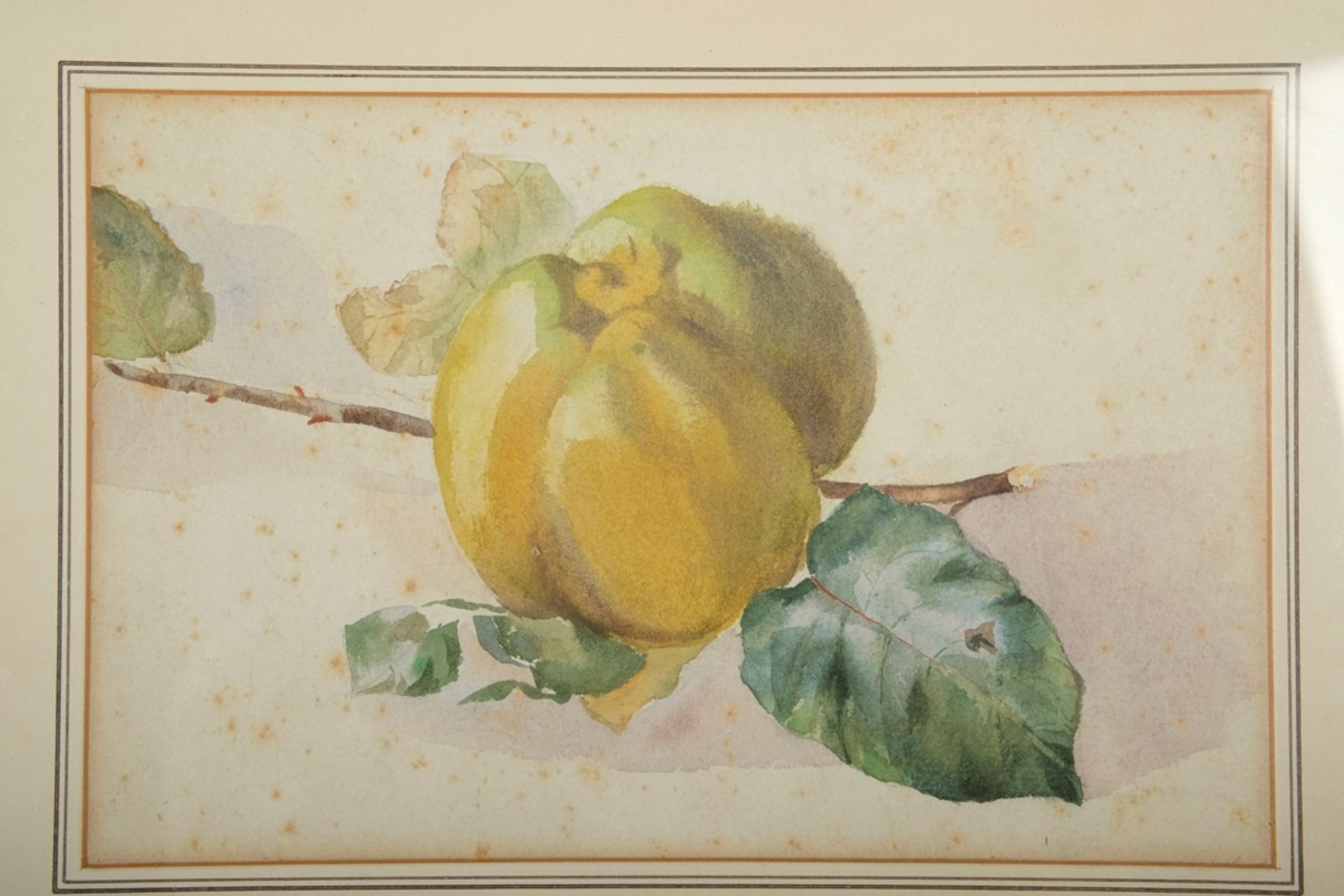 BIEDERT Hans (1878-1929) "Quitte", Aquarell. Sichtbarer Ausschnitt 14,5 x 22 cm, PP, R 24 x 32 cm.