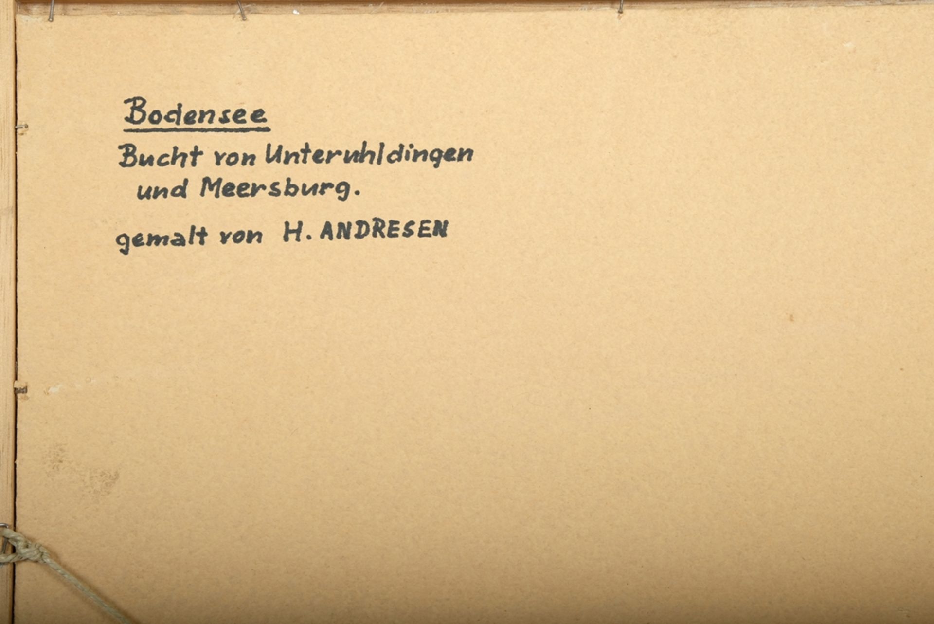 ANDRESEN Hermann (1882-1966), Bodenseelandschaft, die Bucht von Unteruhldingen und Meersburg, eine  - Bild 4 aus 4