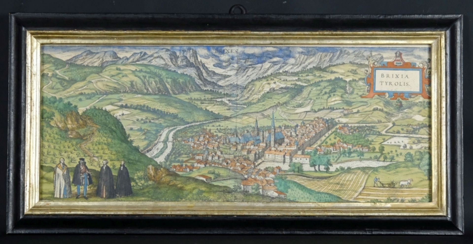 BRIXEN, Brixia Tyrolis, altkolorierter Kupferstich aus Braun und Hogenberg "Civitates Orbis Terraru - Image 2 of 3
