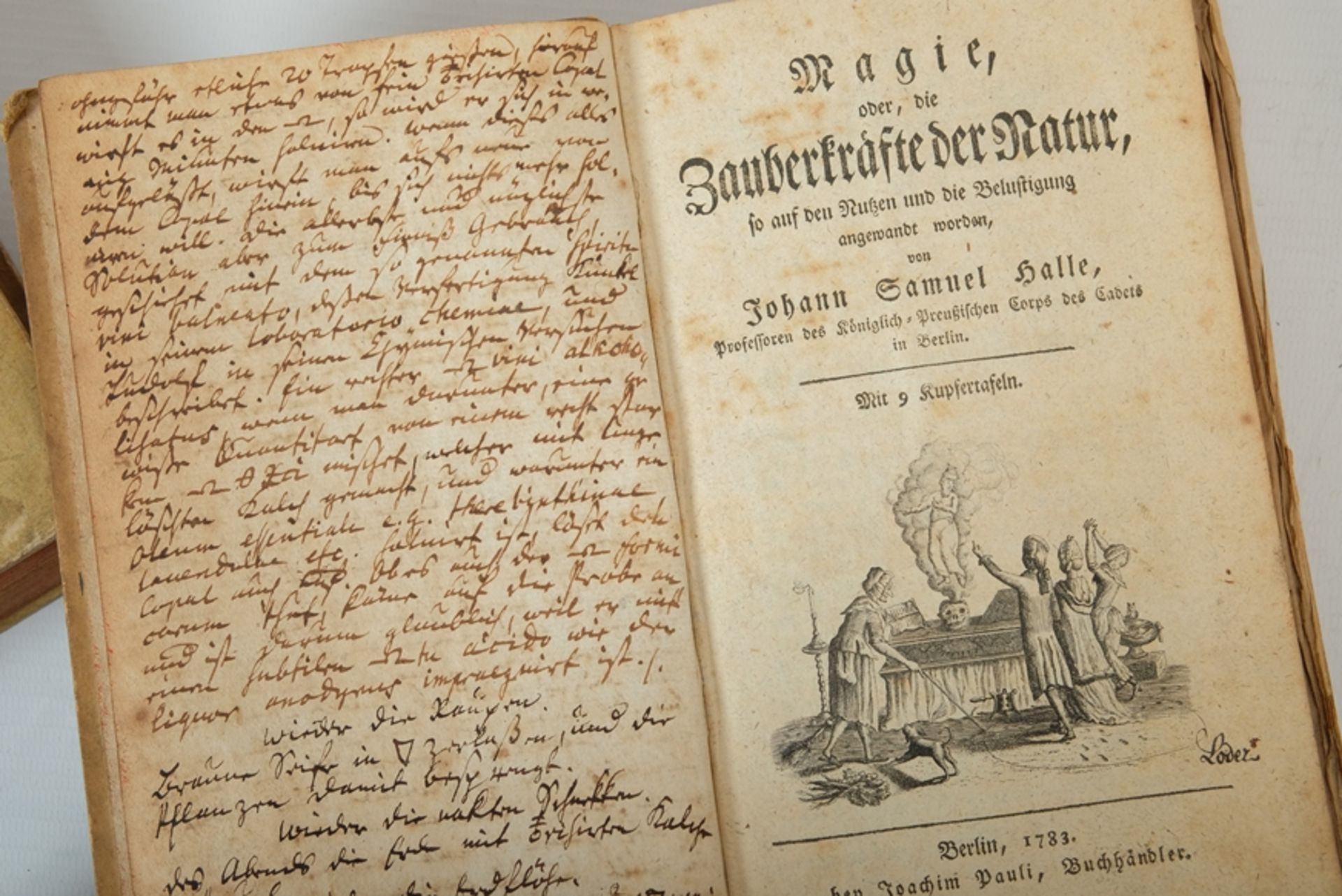 JOHANN SAMUEL HALLE "Magie, oder, Die Zauberkräfte der Natur", 1. und 3. Band, gedruckt 1783 & 1790 - Image 3 of 3