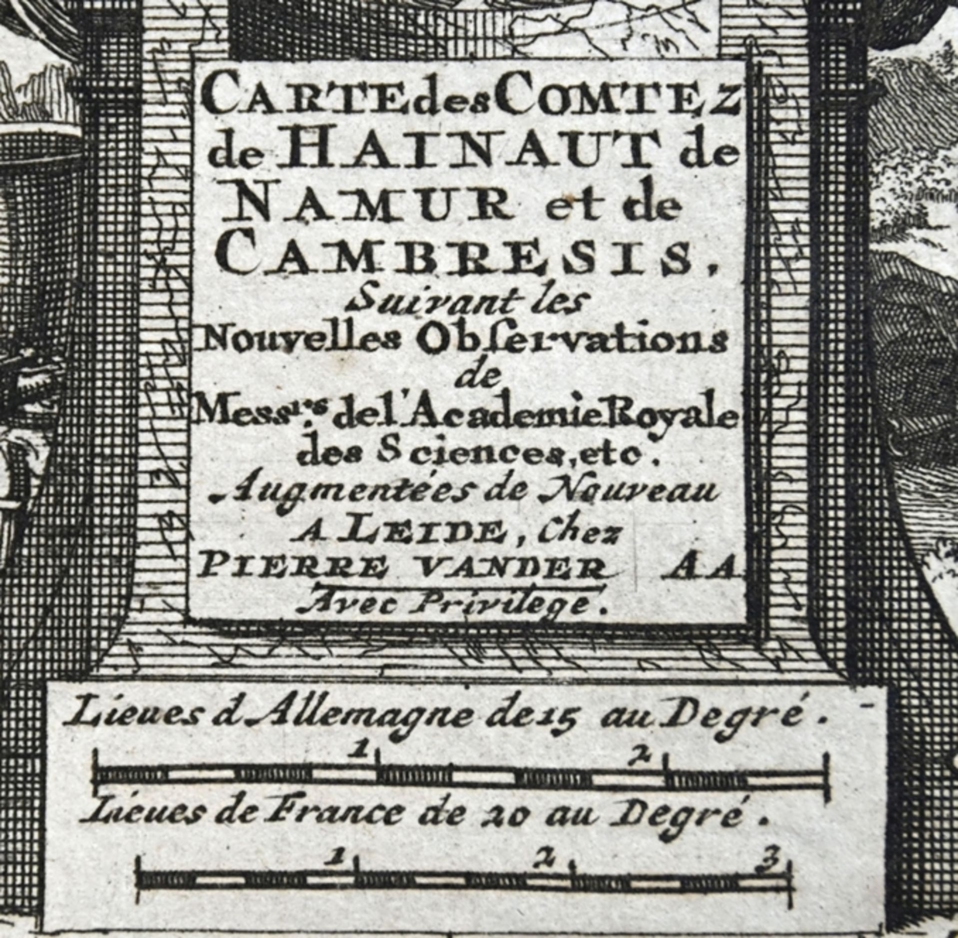 BENELUX "Carte des Comtez de Hainaut de Namur et de Cambresis. Suivant les Nouvelles Observations d - Image 2 of 2