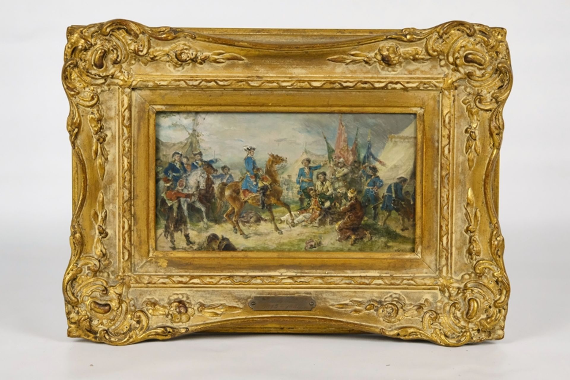 KAISER Friedrich (1815-1889) Sieg einer Schlacht im Nordischen Krieg, Öl auf Holz. Darstellung eine - Bild 2 aus 4