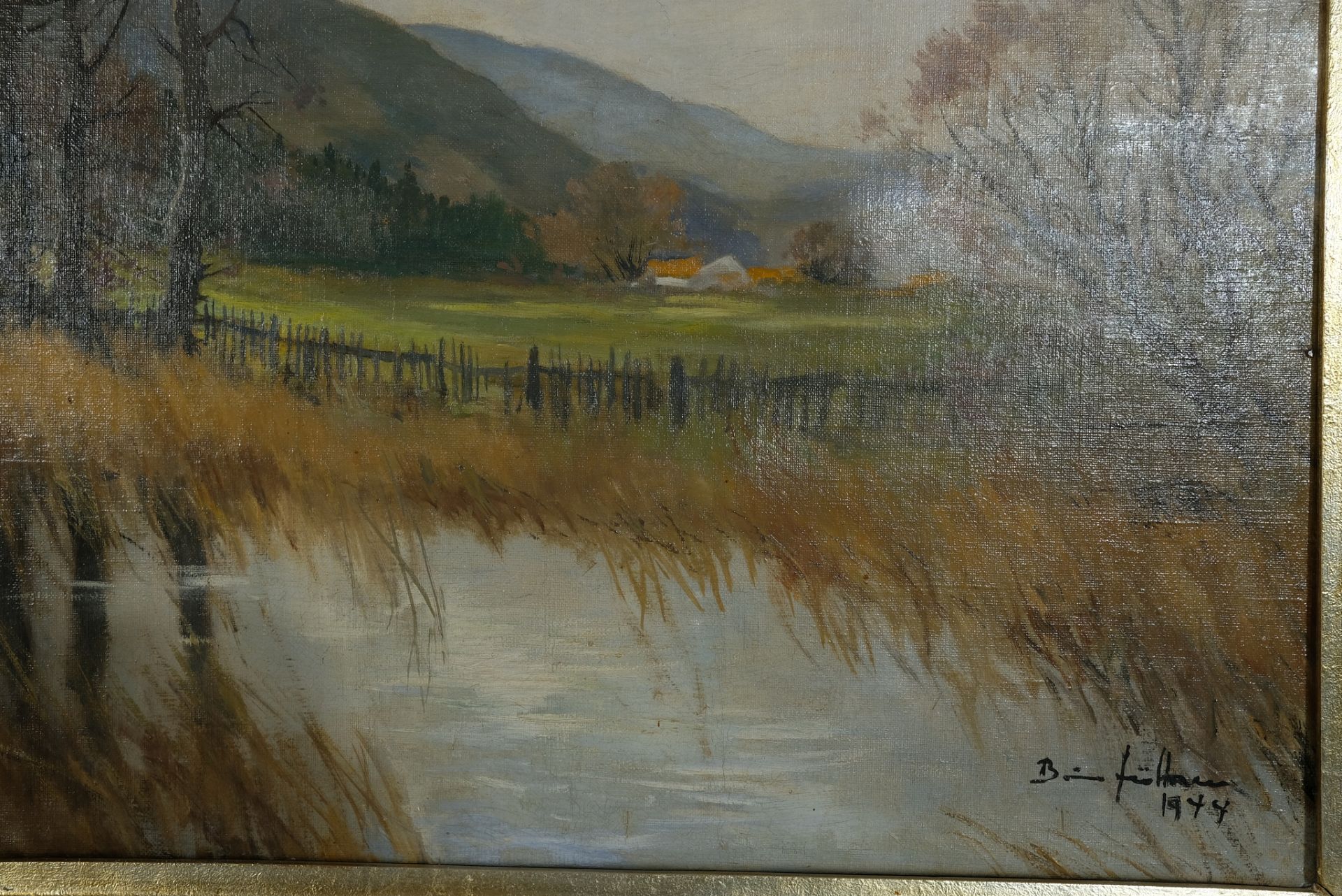 JÜTTNER Bruno (1880-1965) "Herbstlandschaft", Öl auf Leinwand, 1944. Rechts unten signiert und dati - Image 2 of 3