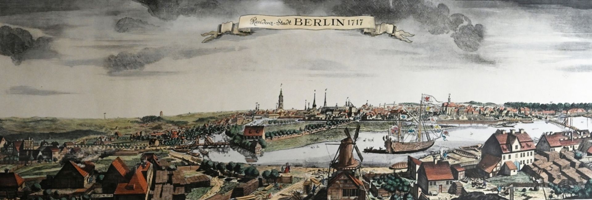 BERLIN "Residentenstadt Berlin" Reproduktion nach Druck von 1717 Format: 83x30cm, R:100x49cm