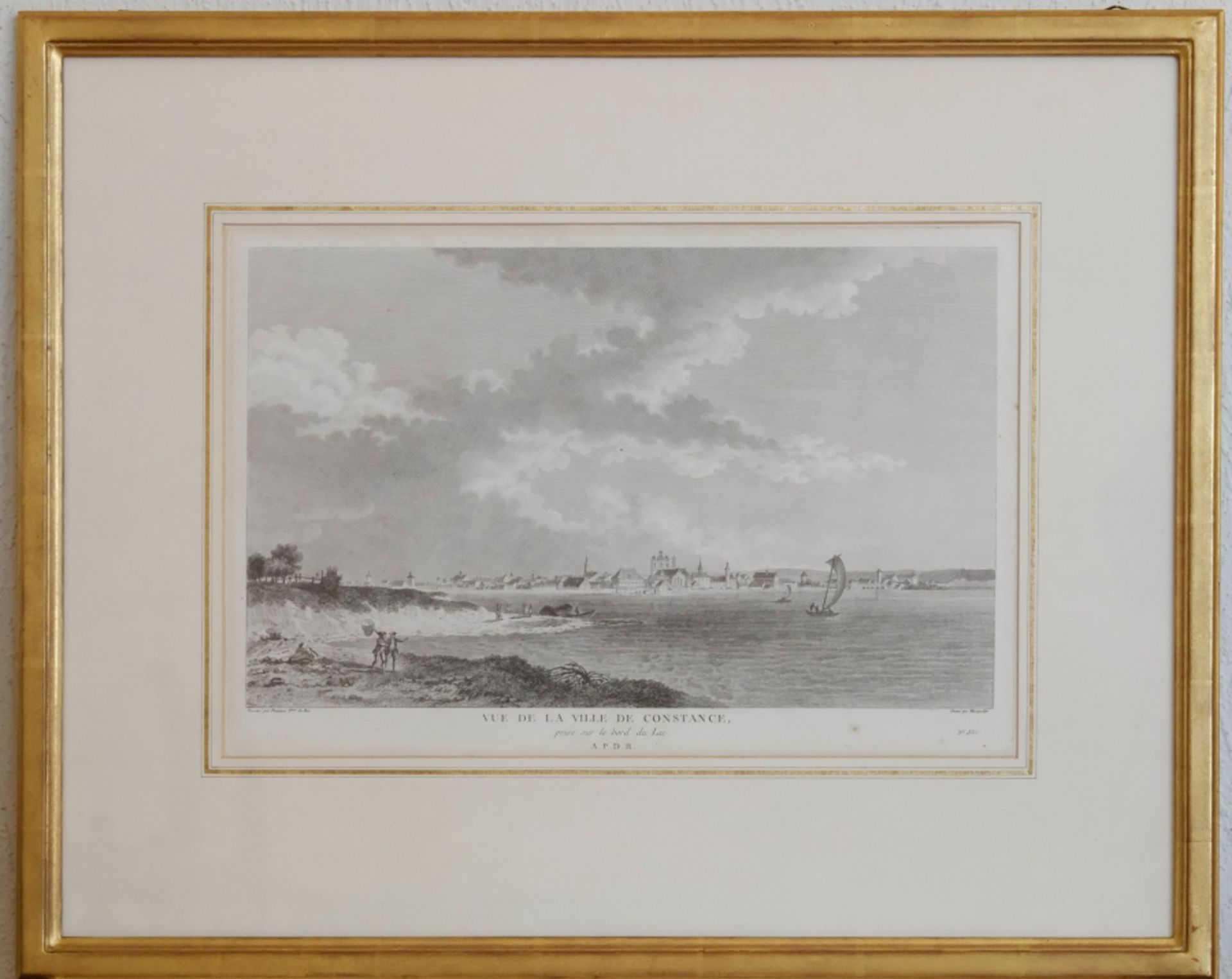 KONSTANZ, "Vue de la ville de Constance, prise sur le bord du Lac; No. 133", Louis Joseph Masquelie - Image 2 of 4