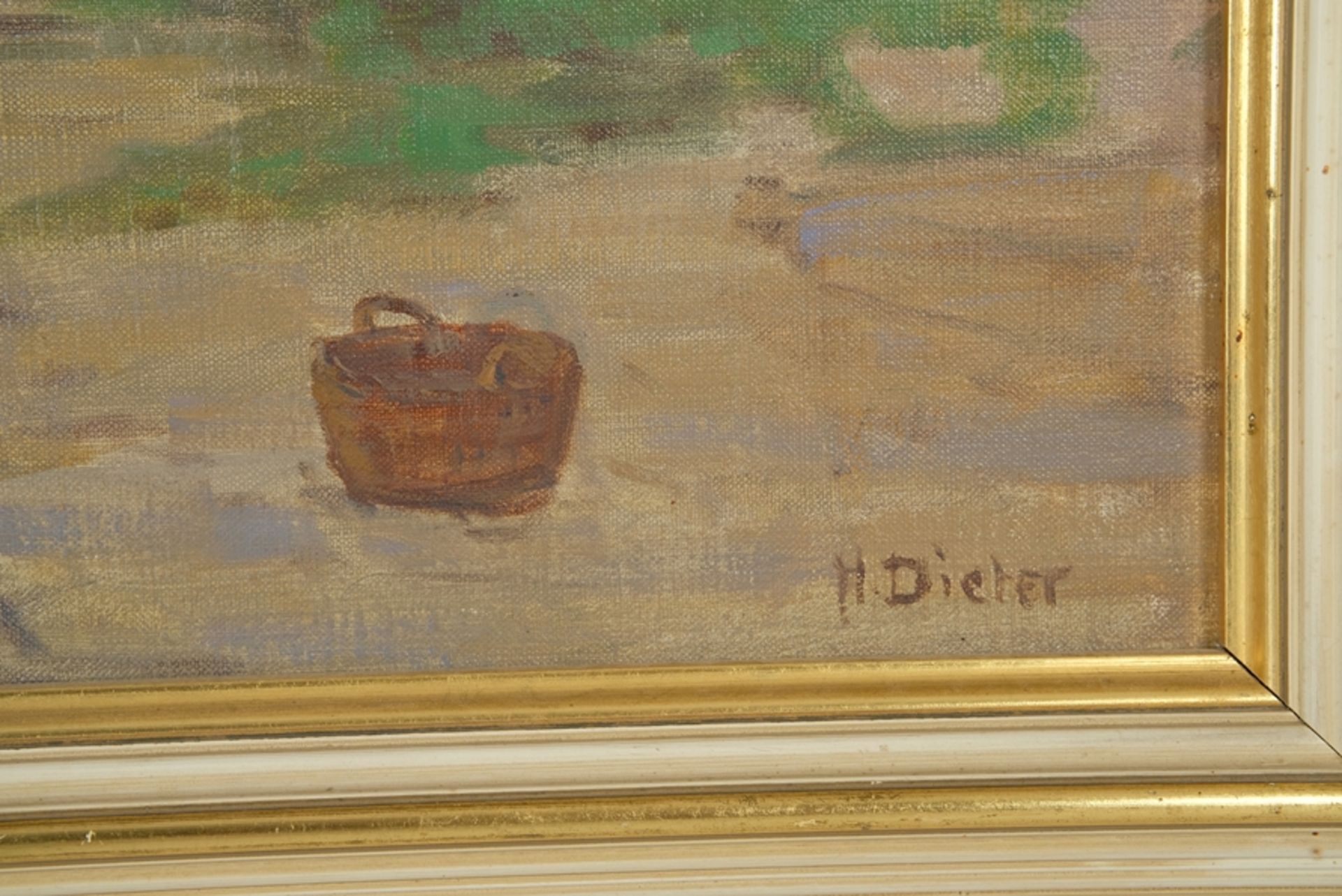 Dieter, Hans (1881-1968) Bauernhof in der Nähe von Konstanz, die ganze Bauernfamilie hat zu tun: mi - Bild 3 aus 7