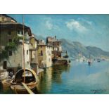 Stadelhofer, Helmut (1914-1979) "Tremezzo - Lago di Como", Öl auf Malkarton. 