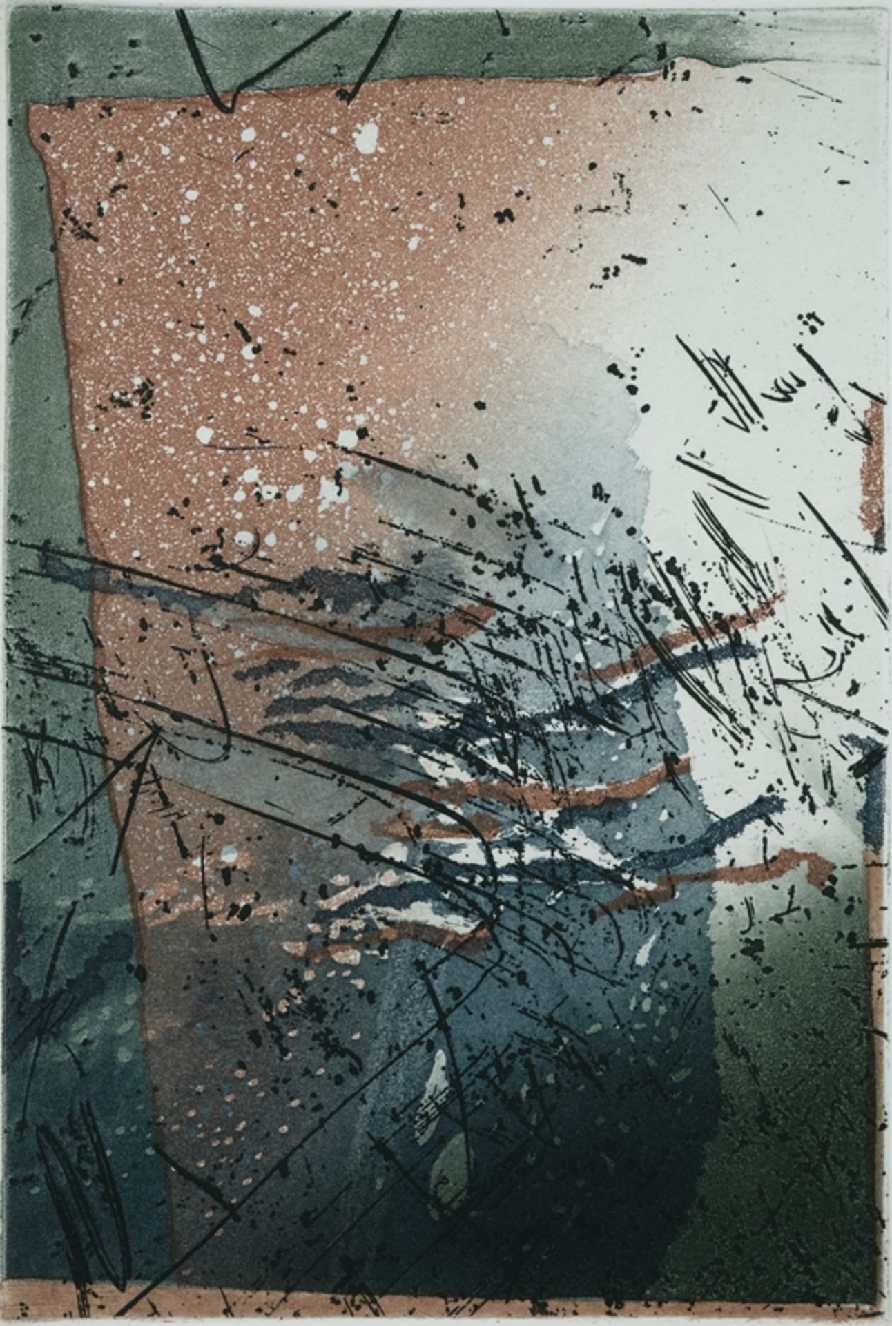 Desch, Günther (1943) Abstract, 1972 and 1977, two colour etchings.  - Image 2 of 2