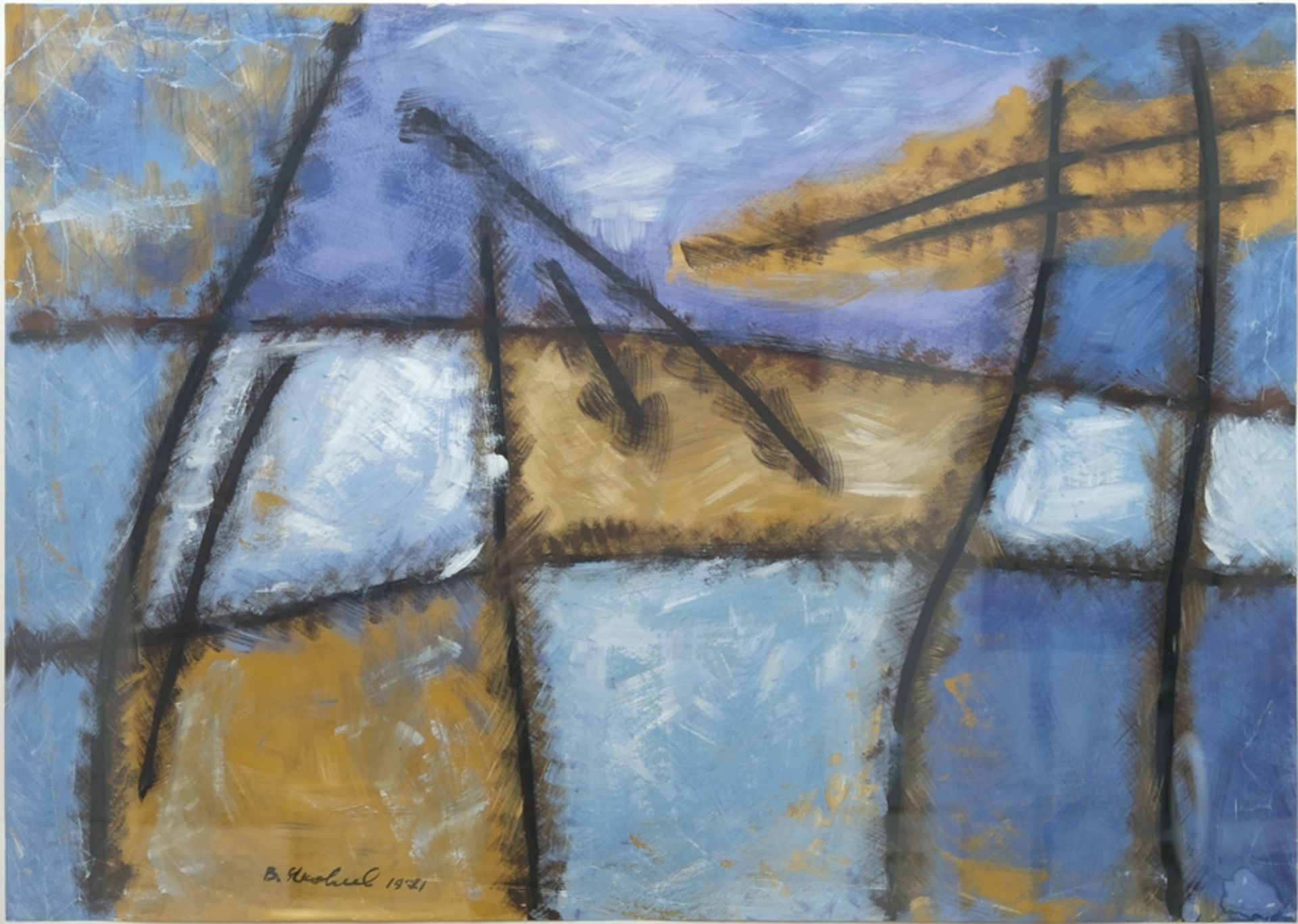 Jakovlev, Vladimir (1934-1998), Jurten, 1971, Gouache. 