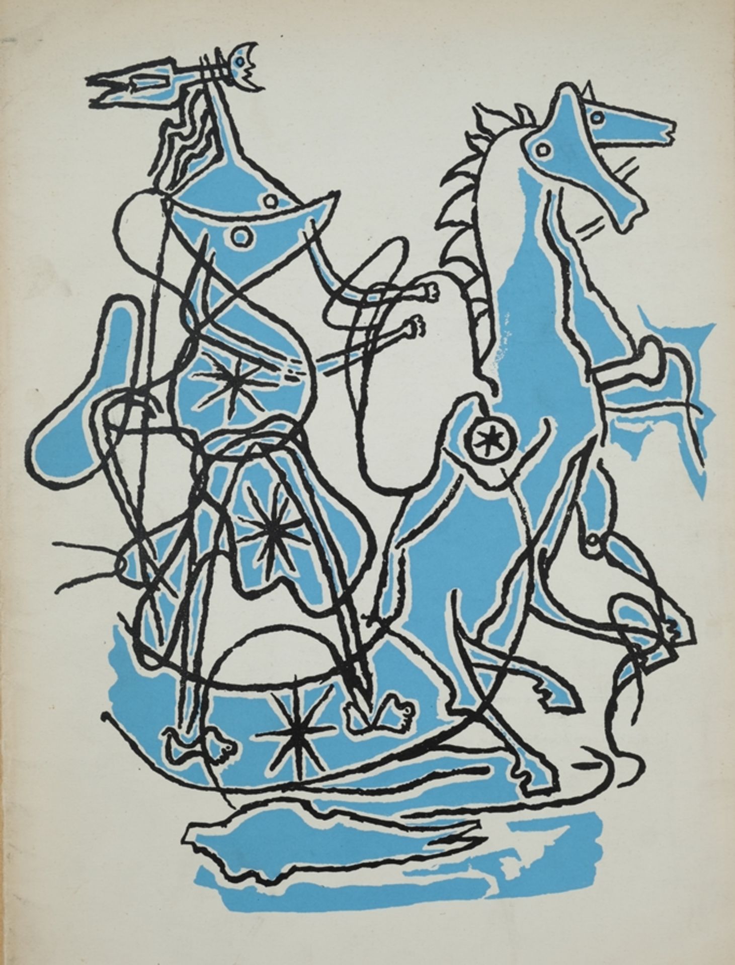 Braque, Georges (1882-1963) Colour lithograph from exhibition catalogue, 1955. 