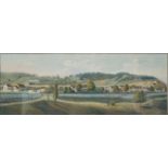 Butz, A.B. (19th century) "Panorama von Isenstein", watercolour, early 19th century, 12 x 24.5 cm. 