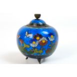 Cloisonné lidded vessel, China.