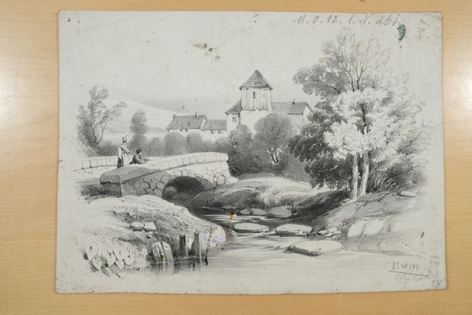 Baumhauer, Mathias (um 1810-1870), Landschaften, neun Lithografien. Darstellung verschiedener Lands - Bild 8 aus 8