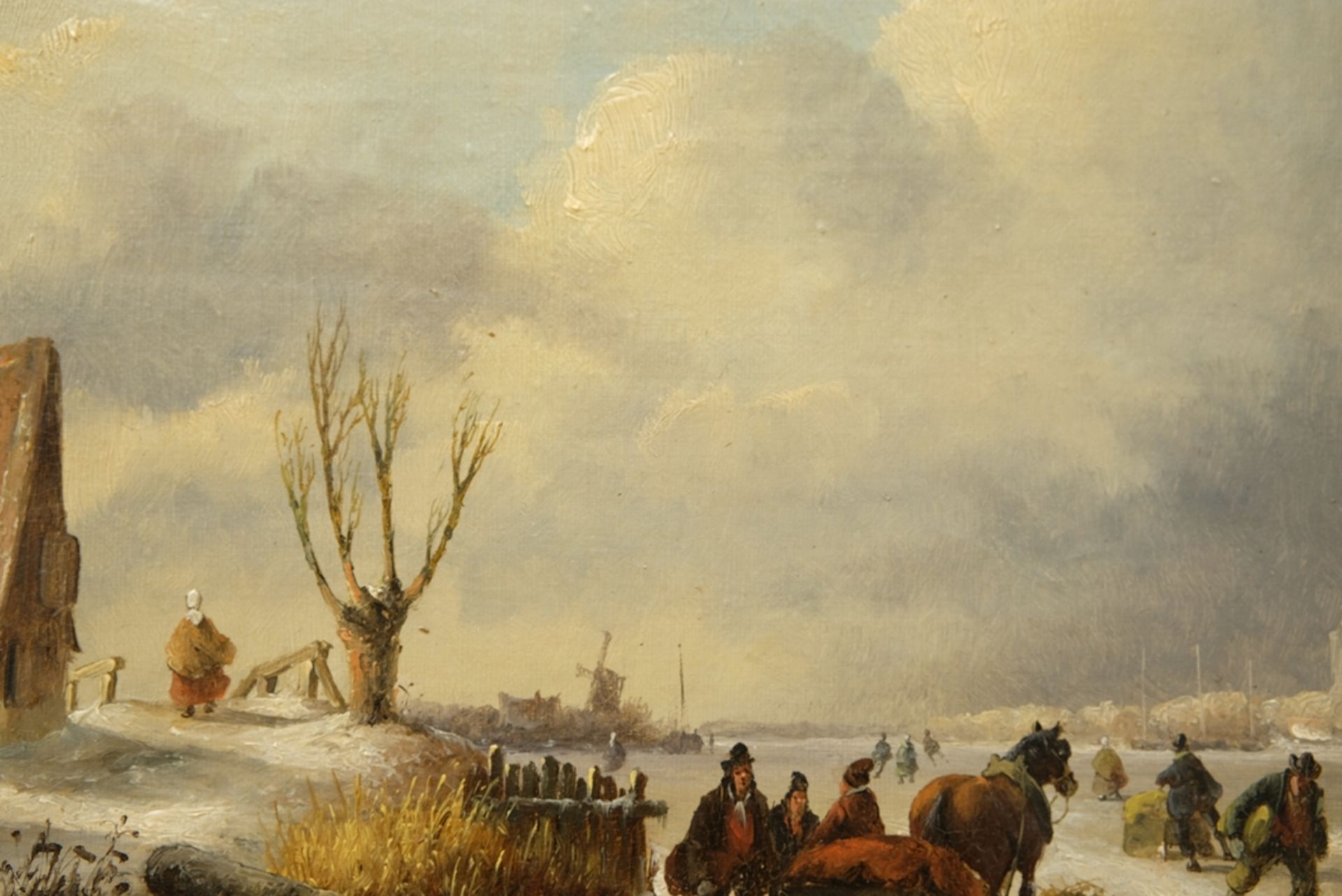 de Meyer, Antonji Andreas (1806-1867) (1806-1867) Frozen Coast, no year, oil on canvas. - Image 5 of 7