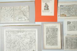 Lothringen/Lorraine, Karten aus 17., 18. und 19. Jahrhundert, Kupferstiche.