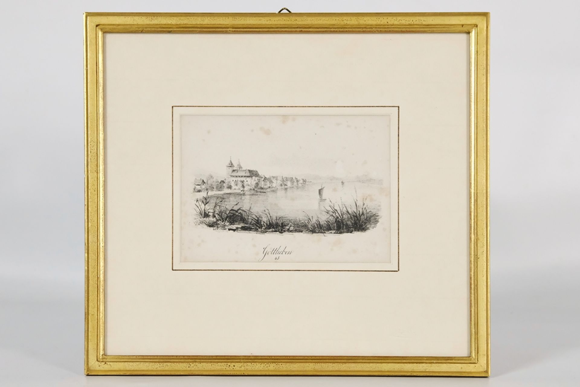 Gottlieben, old lithograph 1832.  - Image 2 of 3
