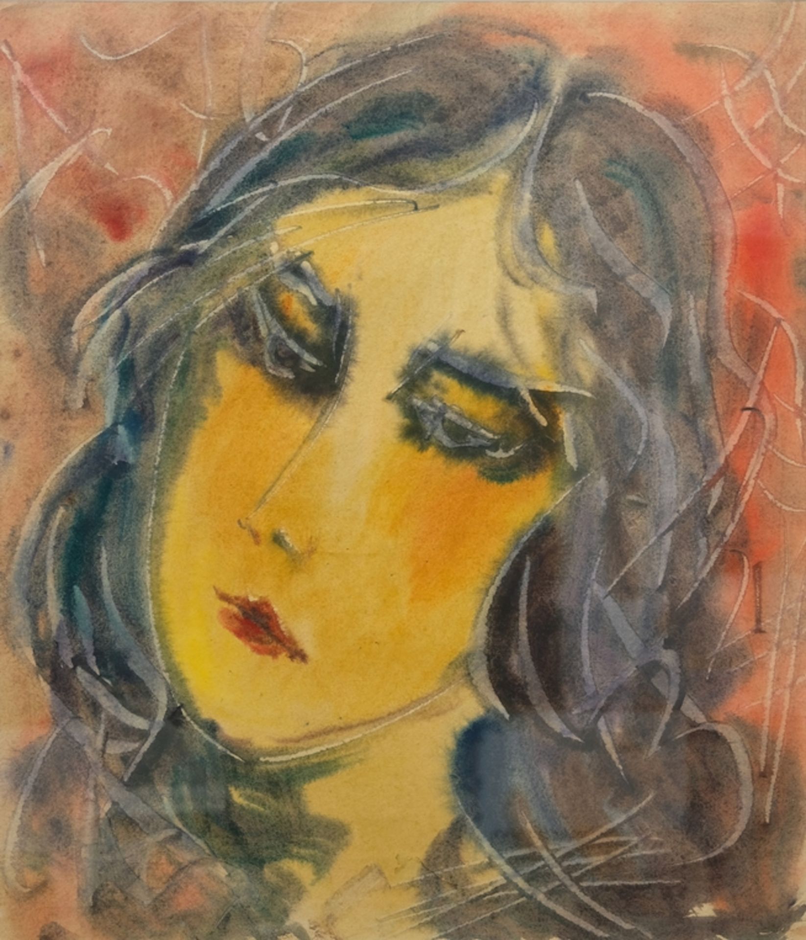 Zverev, Anatolij (1931-1986) Actress I, 1976, watercolour. 