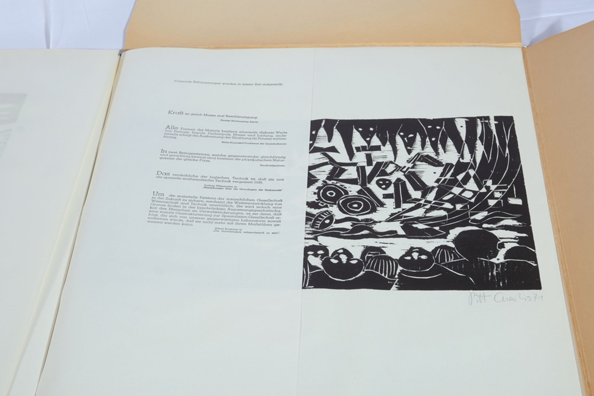 Cuerlis, Pitt (1919-2008) "Apokalypse Interrogativ", 1969, Holzschnittmappe mit acht Holzschnitten. - Bild 2 aus 3