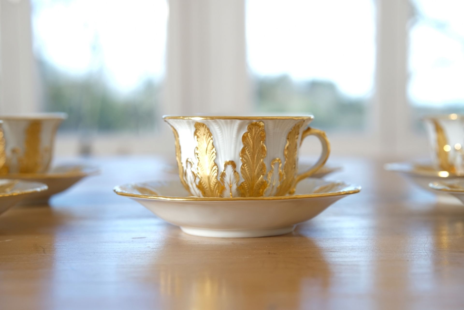 Meissen espresso service for XX persons, gold decor, 2nd choice - Image 2 of 3