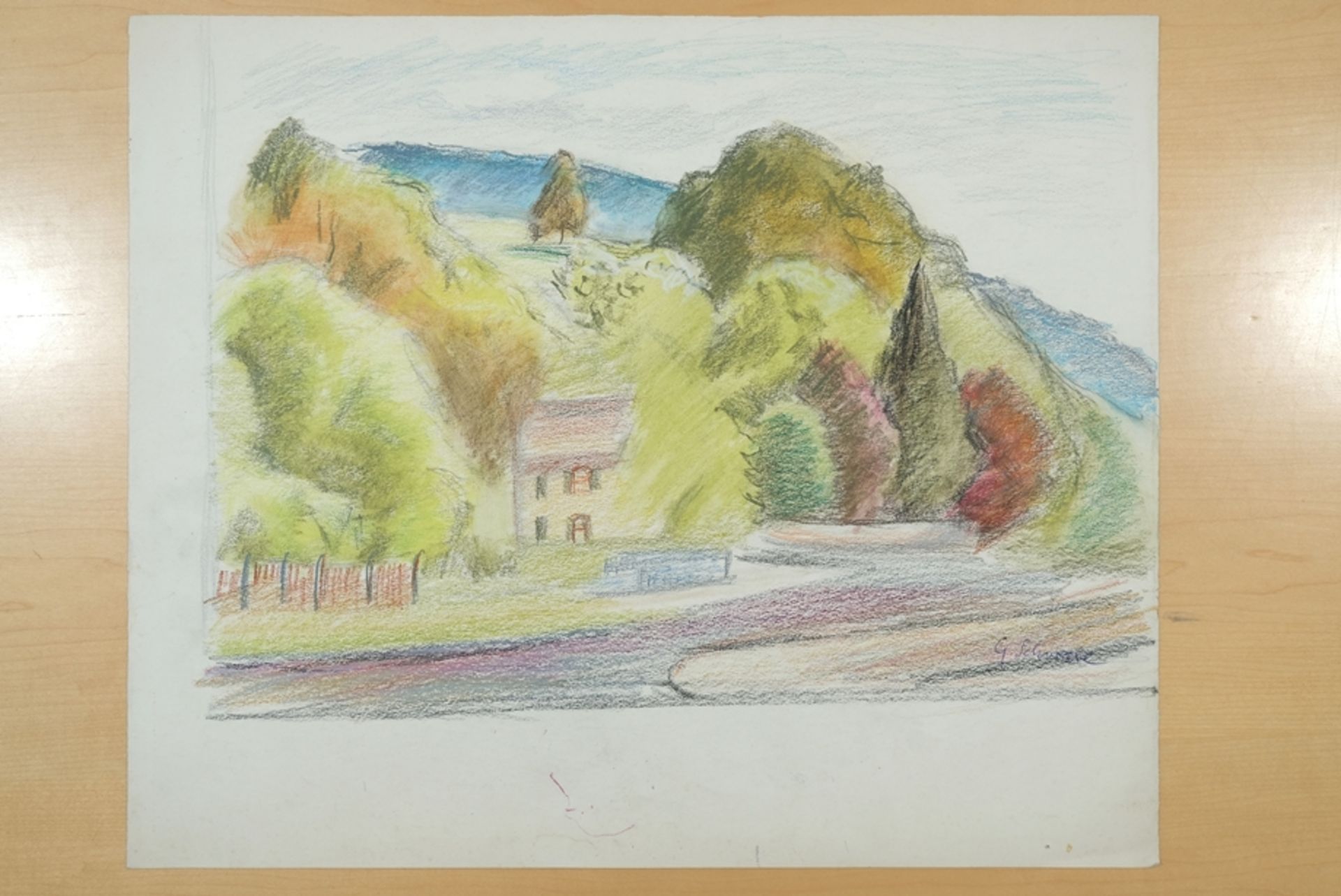 Schwabe, Ida Gertrud (1886-1980) At Lake Constance and  and two landscape views, two watercolours a - Image 2 of 3