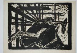 Hiszpanska-Neumann, Maria (1917-1980) "Pieta II", 1961, Holzschnitt auf Seidenpapier. Exemplar 12/2