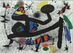 Miró, Joan (1893-1983) "Derrière le Miroir - No 193/194", eine Farblithografie, aus dem Heft gelöst
