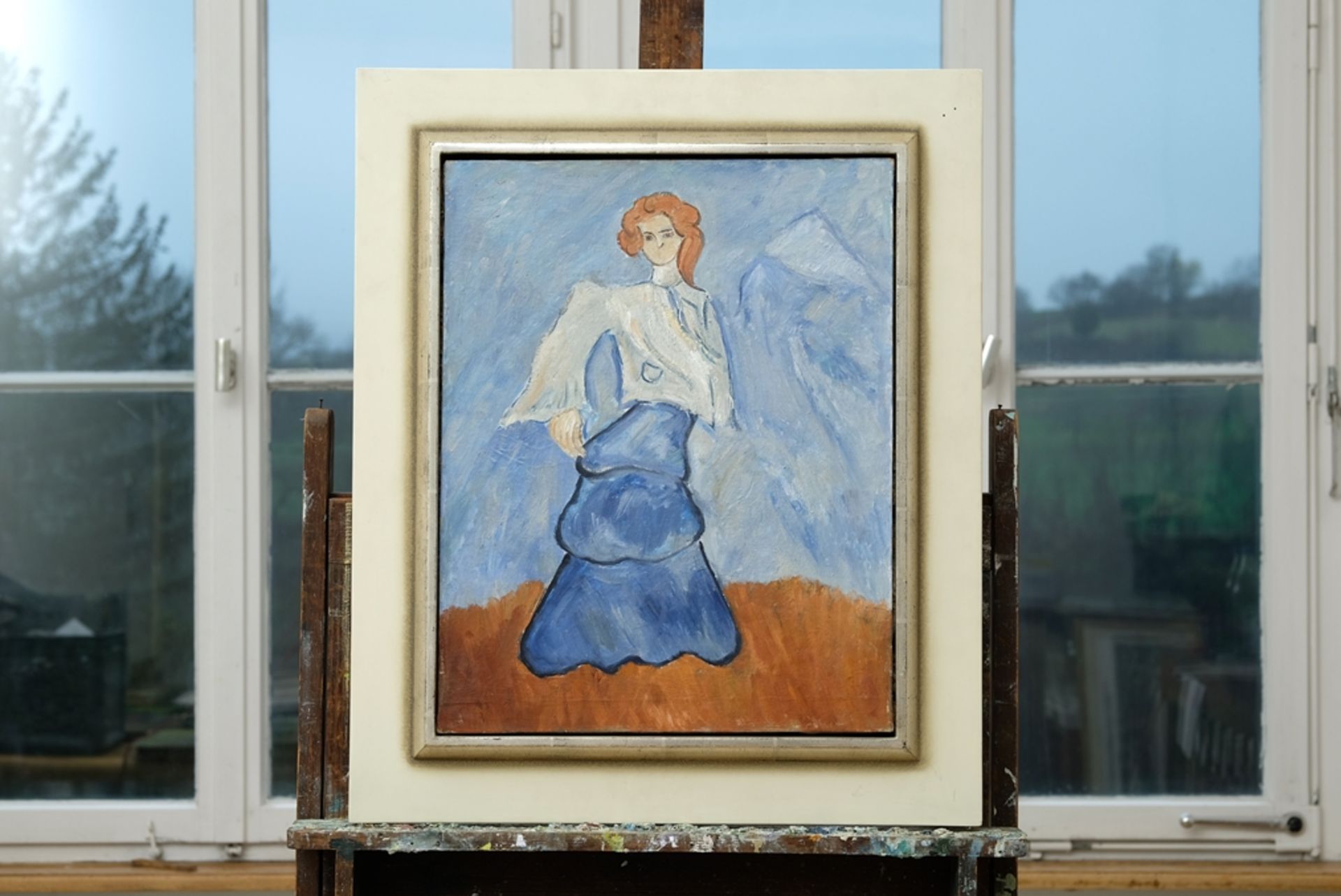 Kopist (Mitte 20. Jahrhundert) Dressy Woman, im Stile von Mikhaïl Larionov (1881-1964), wohl 1950er - Bild 2 aus 4