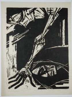Hiszpanska-Neumann, Maria (1917-1980) "Pieta III", 1961, Holzschnitt auf Seidenpapier. Exemplar 16/