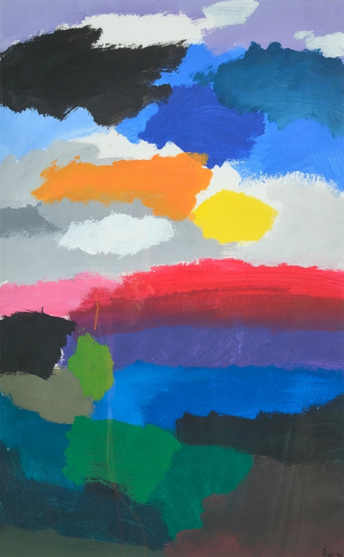 Ilger, Michael (1950-2012) Wolkengebilde, 1998, Acryl auf Papier. 