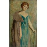 Probst, Carl (1854-1924) Lady in a robe, around 1910/20, oil on card.