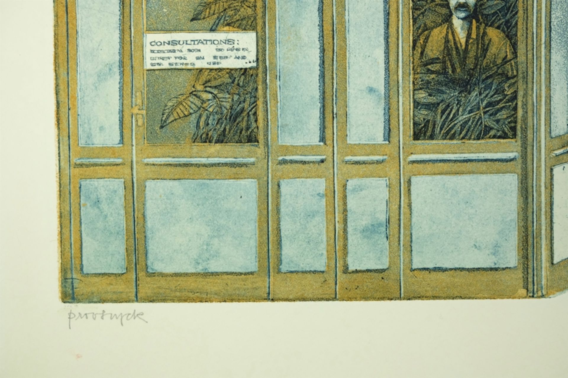 Böckmann, Bengt (born 1937) Department shop facade in Paris, 1973, lithograph. - Image 3 of 5