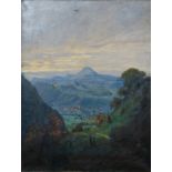 Edelmann (20th century) View of the Hohenstaufen, no year, oil on canvas.