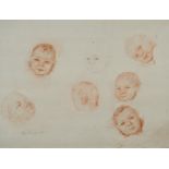 Brusenbauch, Arthur (1881-1957) Portrait studies, red chalk drawings. 